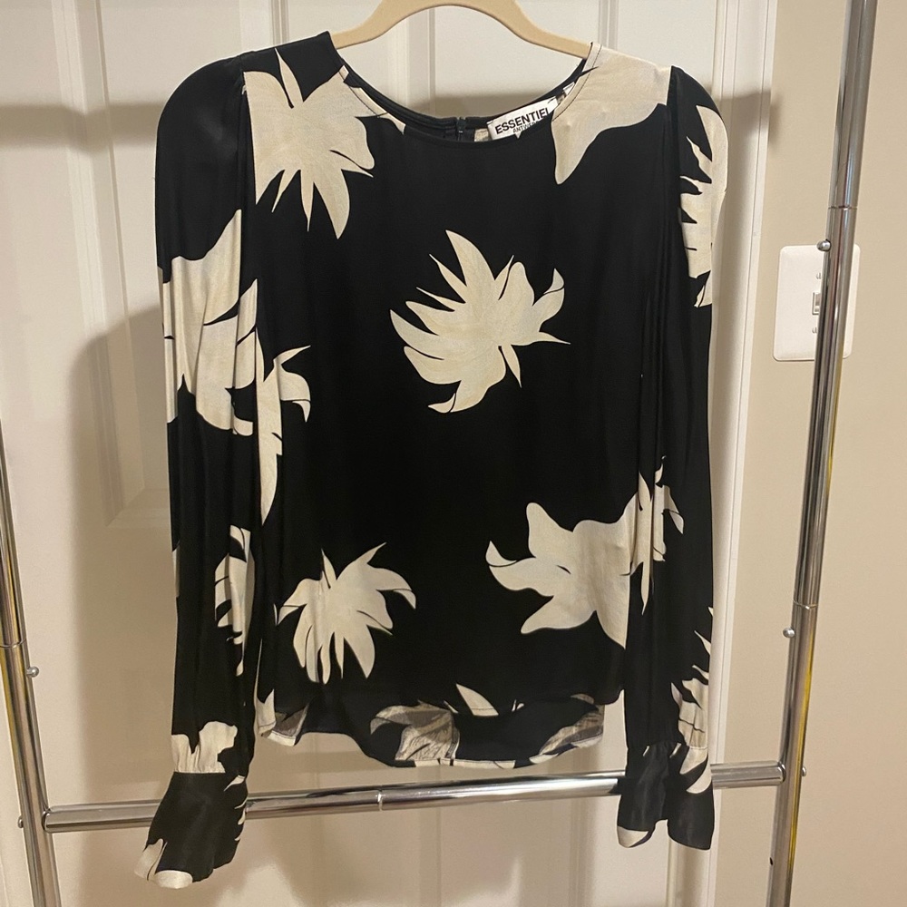 essentiel antwerp black blouse
